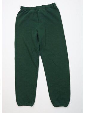 Vtg 90s Streetwear Mens Medium Faded Blank Sweatpants Joggers Pants Green USA